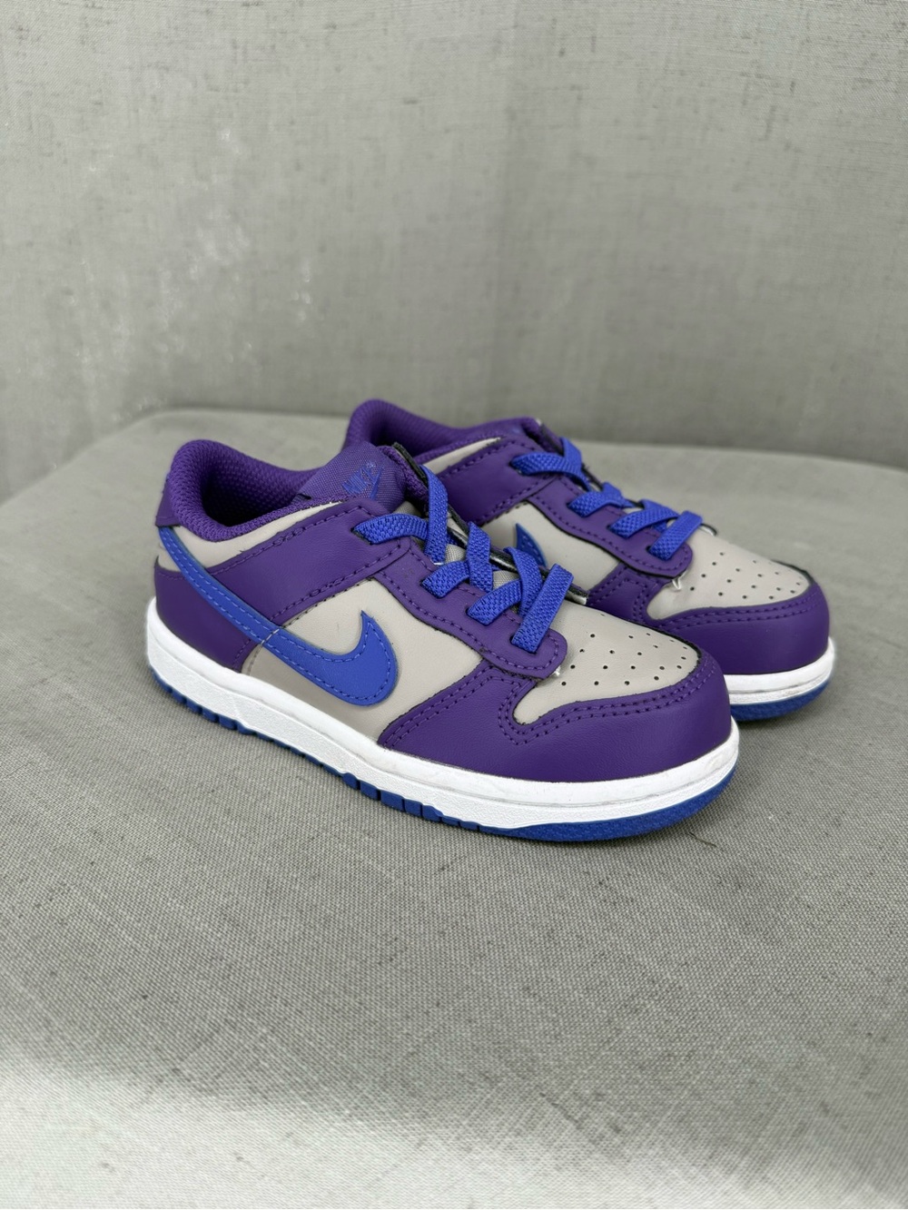 Toddler's Nike Dunk Low College Grey/Persian Violet (FB9107 007) - Sz 9c